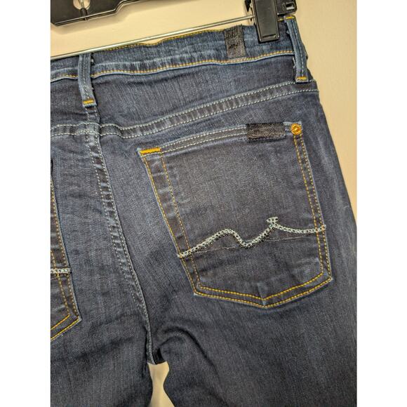 7 For All Mankind Women Jeans, "Kaylie" Dark Wash Bootcut Jeans, Sz 27 - Picture 9 of 11